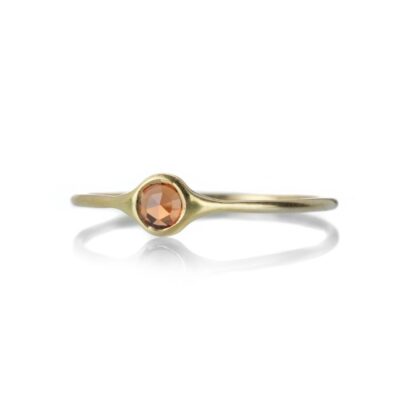 Rings Margaret Solow  | Rose Cut Burnt Orange Sapphire Ring