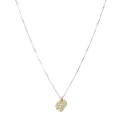 Necklaces John Iversen  | Pave Diamond Triple Leaf Necklace