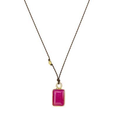 Necklaces Margaret Solow  | Emerald Cut Ruby Pendant Necklace