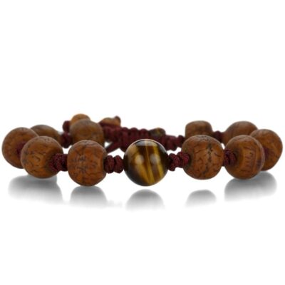 Bracelets Joseph Brooks  | Antique Bodhi Seed Bead Bracelet With Tiger’S Eye