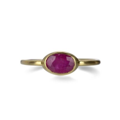 Rings Margaret Solow  | 18K Small Oval Ruby Ring