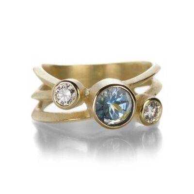 Rings Barbara Heinrich  | Aquamarine Three Stone Ring