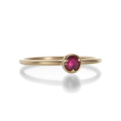 Rings Gabriella Kiss  | Round Rose Cut Ruby Ring