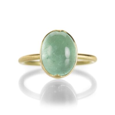 Rings Gabriella Kiss  | Oval Emerald Cabochon Ring