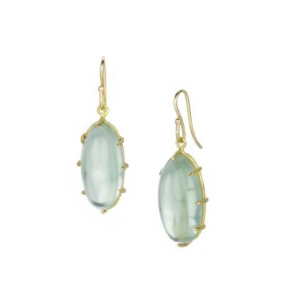 Earrings Rosanne Pugliese  | Sage Moonstone Cabochon Drop Earrings