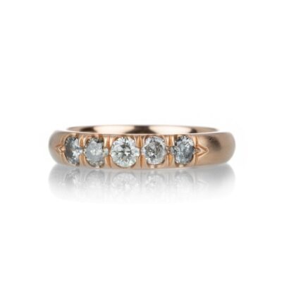 Rings Alexis Kletjian  | 14K Rose Gold Gray Diamond Band