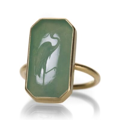 Rings Gabriella Kiss  | Chrysoprase Crane Ring