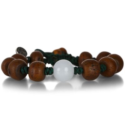 Bracelets Joseph Brooks  | Tibetan Bodhi Seed Bracelet With White Jade