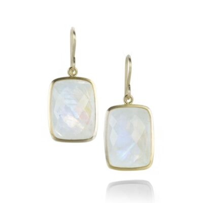 Earrings Maria Beaulieu  | Rose Cut Moonstone Drop Earrings