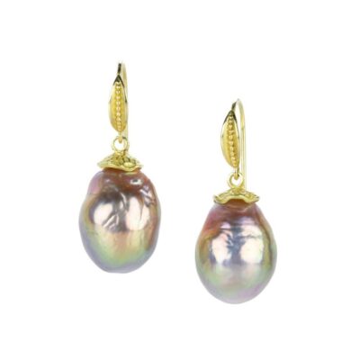 Earrings Barbara Heinrich  | Pink Firecracker Pearl Drop Earrings