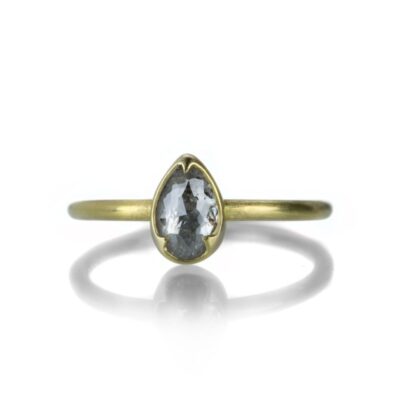 Rings Gabriella Kiss  | Pear Shaped Salt & Pepper Diamond Ring