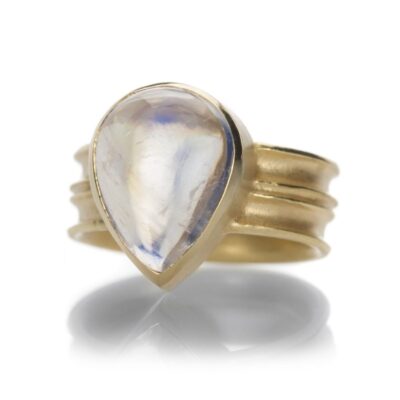 Rings Barbara Heinrich  | Pear Shape Blue Moonstone Ring