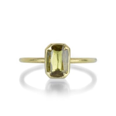 Rings Gabriella Kiss  | Emerald Cut Green Sapphire Ring