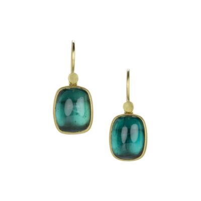 Earrings Lola Brooks  | Cushion Blue Green Tourmaline Earrings