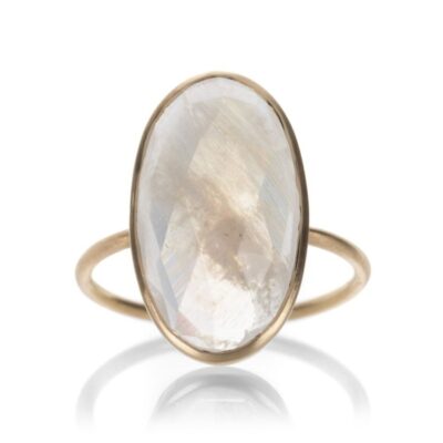 Rings Margaret Solow  | Oval Faceted Moonstone Ring