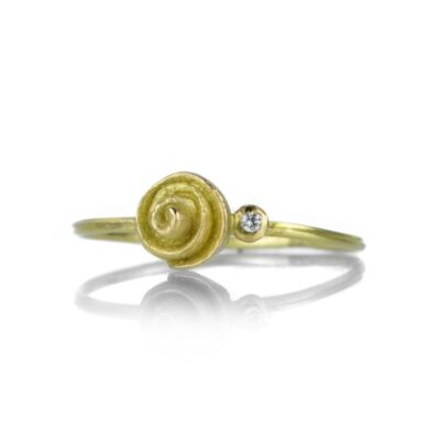 Rings Lene Vibe  | Swirl Ring With Diamond