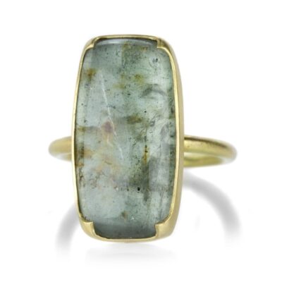 Rings Gabriella Kiss  | Large Cushion Cut Moss Aquamarine Ring