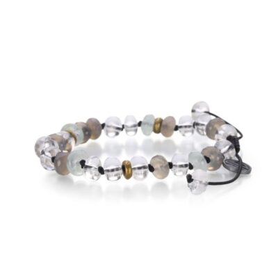 Bracelets Joseph Brooks  | 8Mm Quartz, Aquamarine & Gray Onyx Bracelet