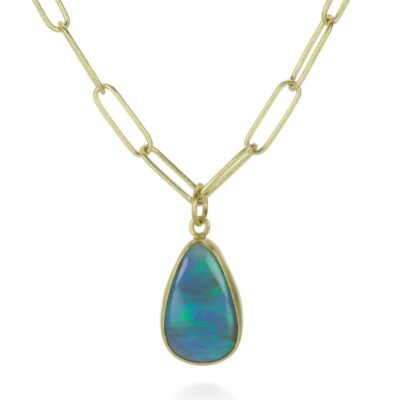 Necklaces Maria Beaulieu  | Bezel Set Black Opal Pendant (Pendant Only)