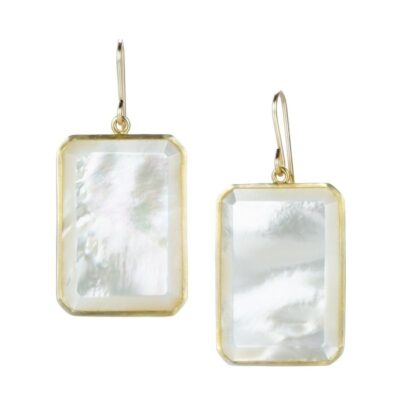 Earrings Maria Beaulieu  | Emerald Cut Mother Of Pearl Earrings