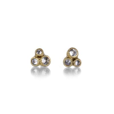 Earrings Todd Pownell  | 18K Triple Inverted Diamond Studs