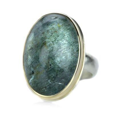 Rings Jamie Joseph  | Smooth Oval Moss Aquamarine Ring