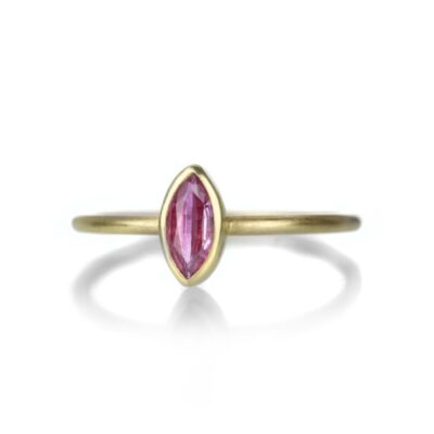 Rings Gabriella Kiss  | Marquise Shaped Pink Sapphire Ring