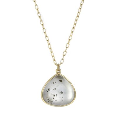 Necklaces Lola Brooks  | Quartz With Pyrite Pendant Necklace