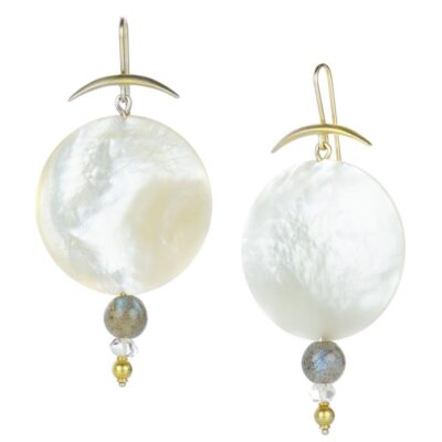 Earrings Gabriella Kiss  | Mother Of Pearl Full Moon Earrings