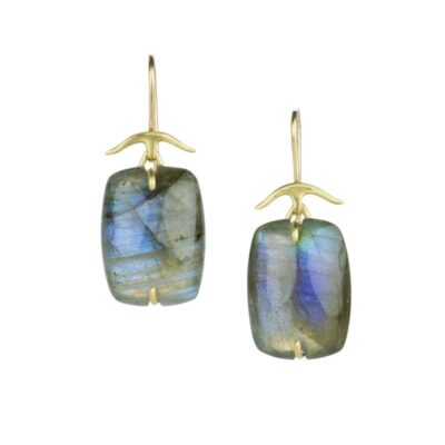 Earrings Gabriella Kiss  | 18K Labradorite Pillow Earrings