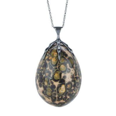 Necklaces Annette Ferdinandsen  | Leopard Jasper Quail Egg Pendant Necklace