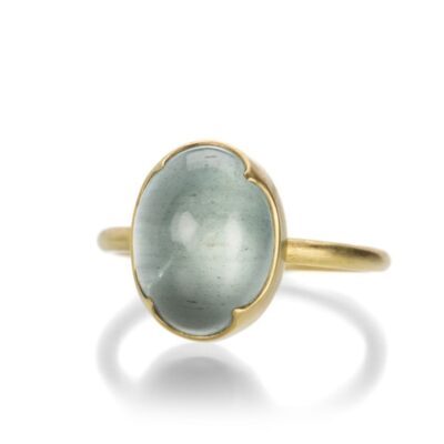 Rings Gabriella Kiss  | Oval Cabochon Aquamarine Ring