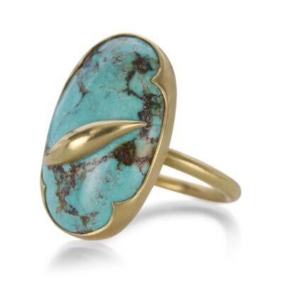 Rings Gabriella Kiss  | Persian Turquoise With Slug Ring