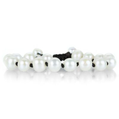 Bracelets Joseph Brooks  | White Pearl Macrame Bracelet