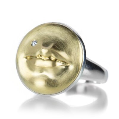 Rings Anthony Lent  | Silver Gold Kiss Me Ring