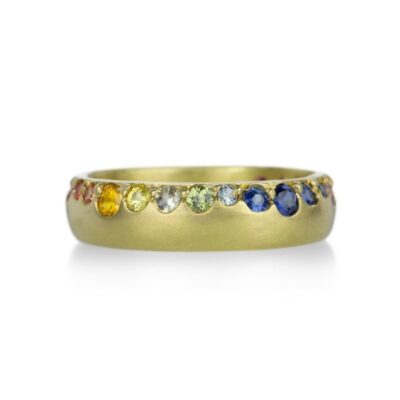 Rings Annie Fensterstock  | Rainbow Sapphire Band