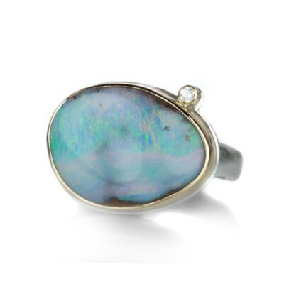 Rings Jamie Joseph  | Boulder Opal Ring With Diamond