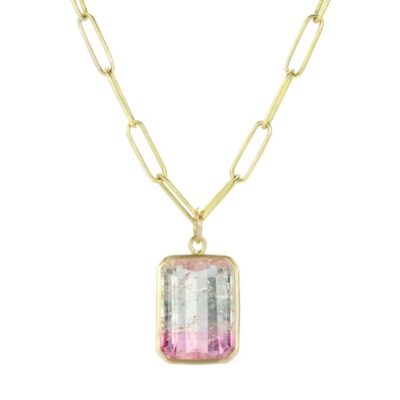 Necklaces Maria Beaulieu  | Small Watermelon Tourmaline Pendant (Pendant Only)