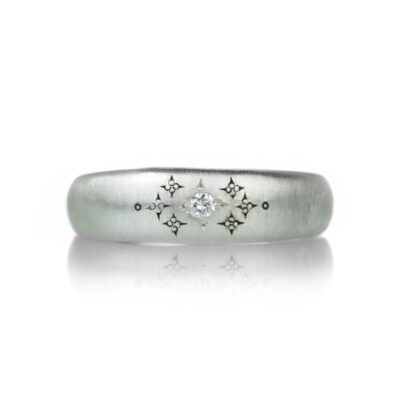 Rings Adel Chefridi  | Tapered Silver Moon Band