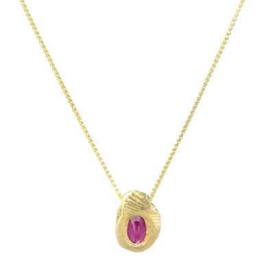 Necklaces Page Sargisson  | Oval Ruby Pendant Necklace