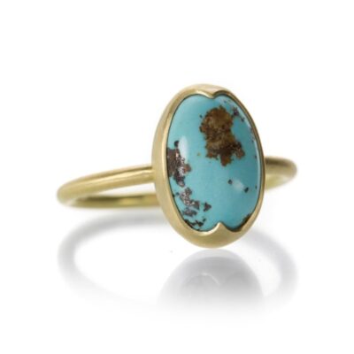 Rings Gabriella Kiss  | Small Oval Persian Turquoise Ring