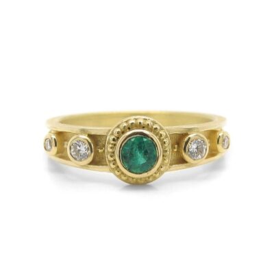 Rings Barbara Heinrich  | Tapered Emerald & Diamond Ring