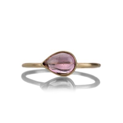 Rings Margaret Solow  | Small Pear Shaped Pink Tourmaline Ring