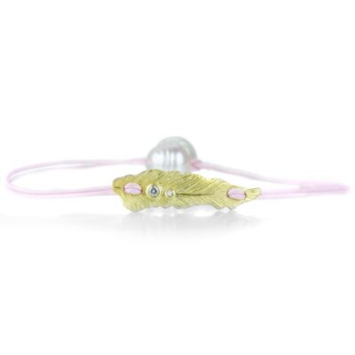 Bracelets Lene Vibe  | Light Pink Feather Bracelet