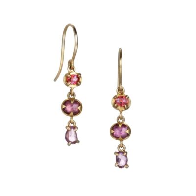 Earrings Annie Fensterstock  | Triple Sapphire Drop Earrings