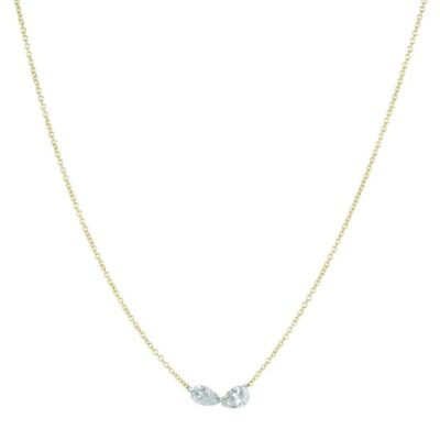 Necklaces Todd Pownell  | Double Pear Shaped Diamond Chain