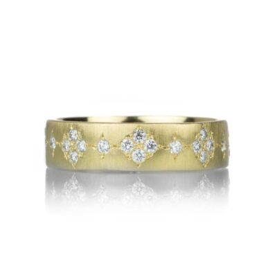 Rings Adel Chefridi  | 18K Yellow Gold And Diamond Memories Band