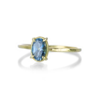 Rings Rosanne Pugliese  | Oval Aquamarine Mini Gem Ring