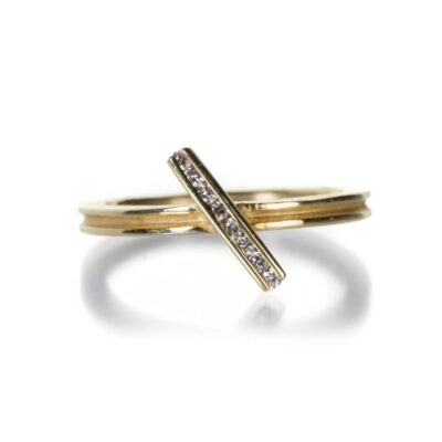 Rings Barbara Heinrich  | Diagonal Diamond Bar Ring