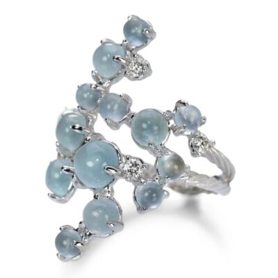 Rings Paul Morelli  | Aquamarine & Diamond Bubble Ring